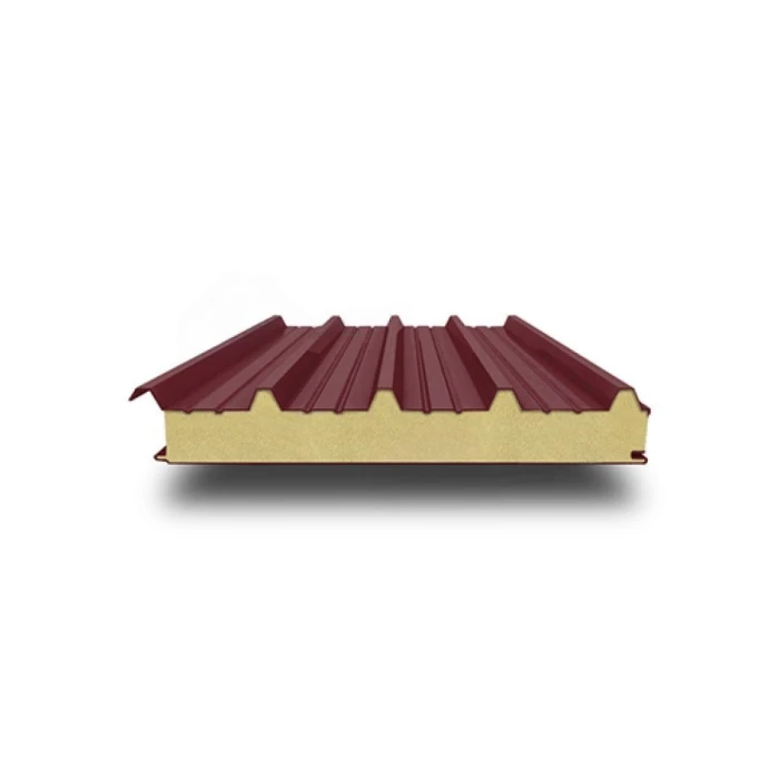Кровельная сэндвич-панель с минеральной ватой, 1000х10 мм, 0.5/0.5, Полиуретан матовый